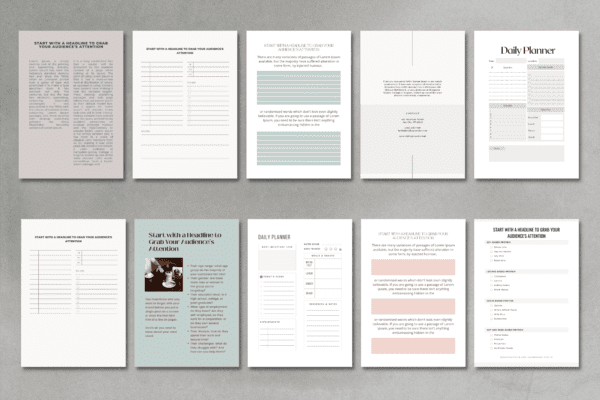 digital workbook template